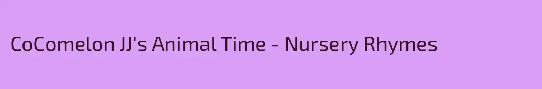 CoComelon JJ's Animal Time - Nursery Rhymes